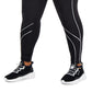 Leggings de compressão 7/8 com blocos de cores femininas ID Ideology, pretas, tamanho 1X