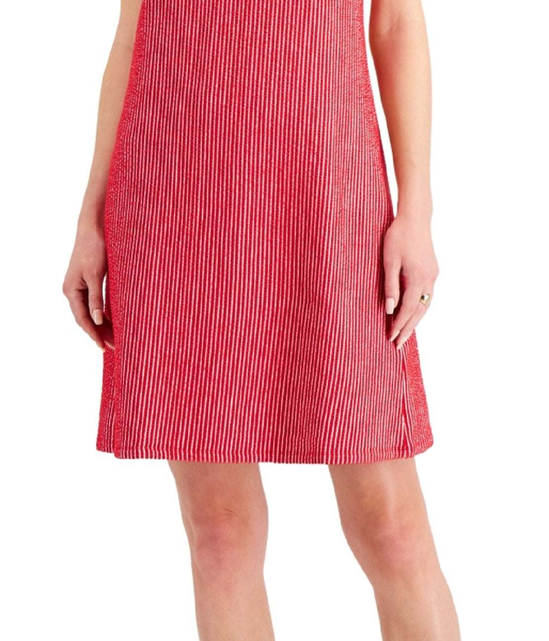 Vestido feminino Charter Club com mangas esvoaçantes, vermelho, tamanho X-S