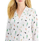 Blusa feminina Charter Club Jungle Bird, branca, tamanho pequeno e pequeno