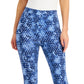 Legging Capri Camuflada Feminina Style &amp; Co Azul Tamanho Médio
