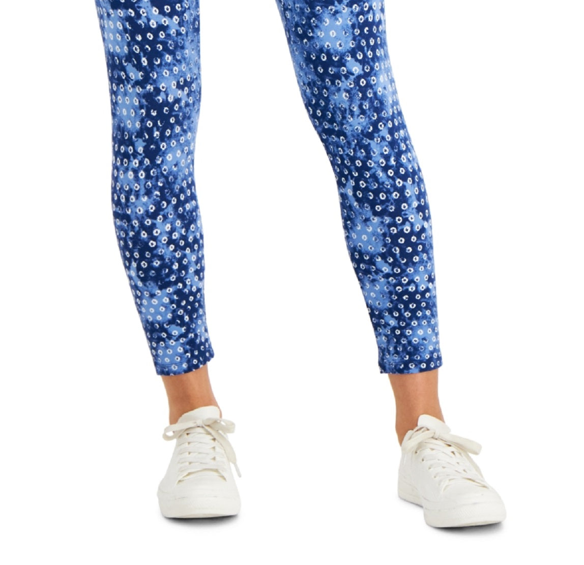 Legging Capri Camuflada Feminina Style &amp; Co Azul Tamanho Médio