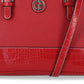 Bolsa feminina Giani Bernini Saffiano Croco Dome vermelha tamanho regular