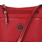 Bolsa transversal feminina Giani Bernini em couro sintético com relevo, vermelha, tamanho regular