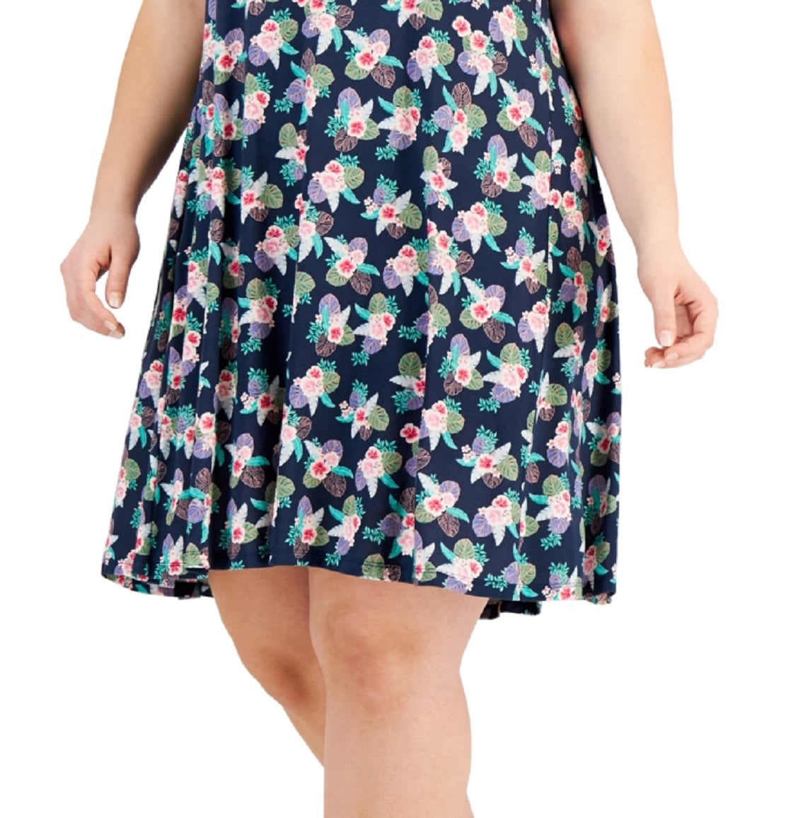 Vestido chinelo estampado feminino Style &amp; Co, azul, tamanho 0X
