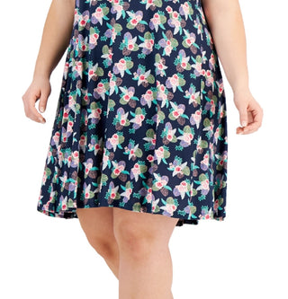 Vestido chinelo estampado feminino Style &amp; Co, azul, tamanho 0X