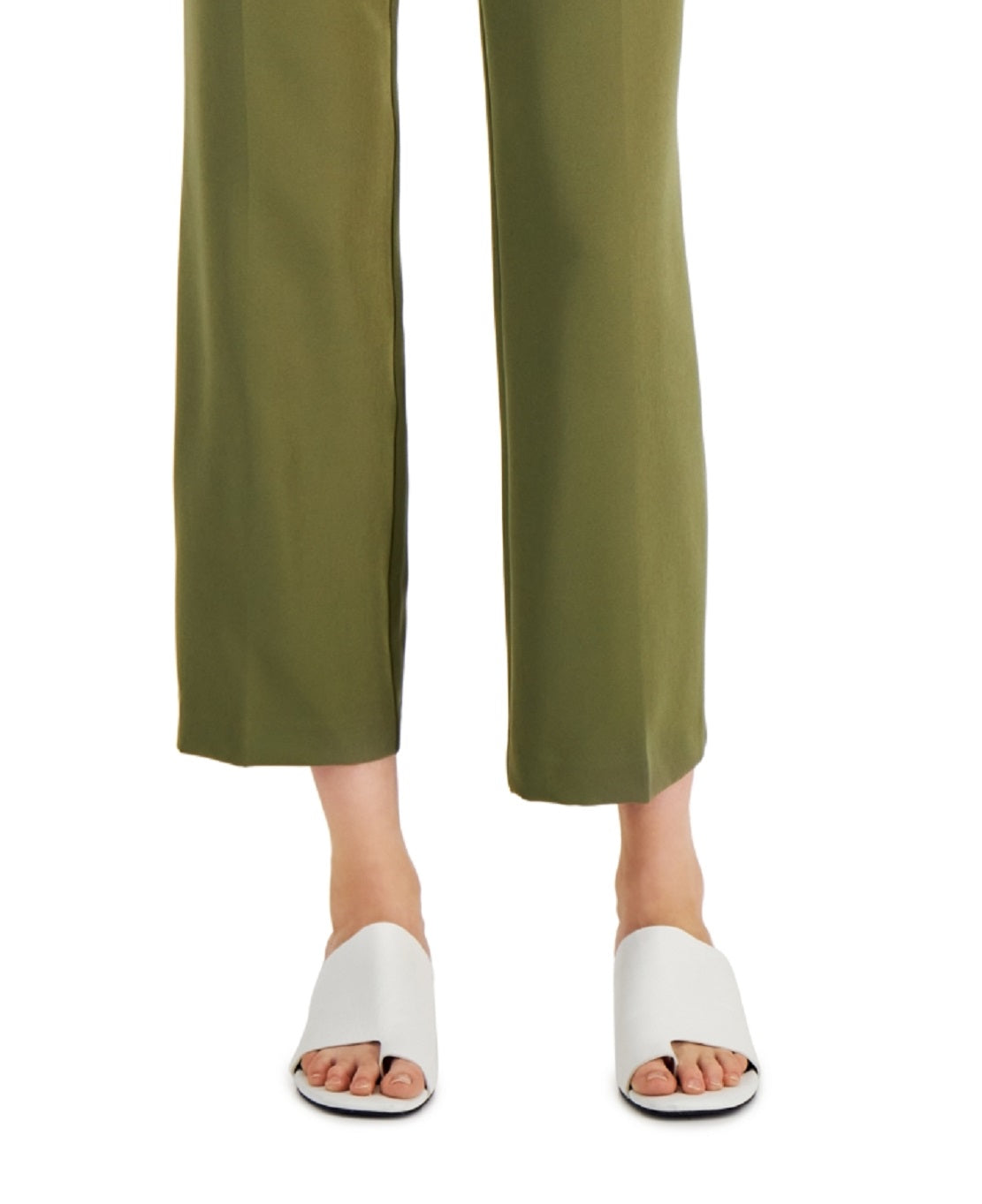 Calça feminina Alfani com perna larga, verde, tamanho 14