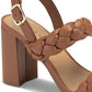 Sandálias femininas Sun + Stone Cherii trançadas marrom tamanho 8 M