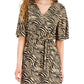 Vestido longo zebra feminino INC International Concepts, marrom, tamanho extrapequeno