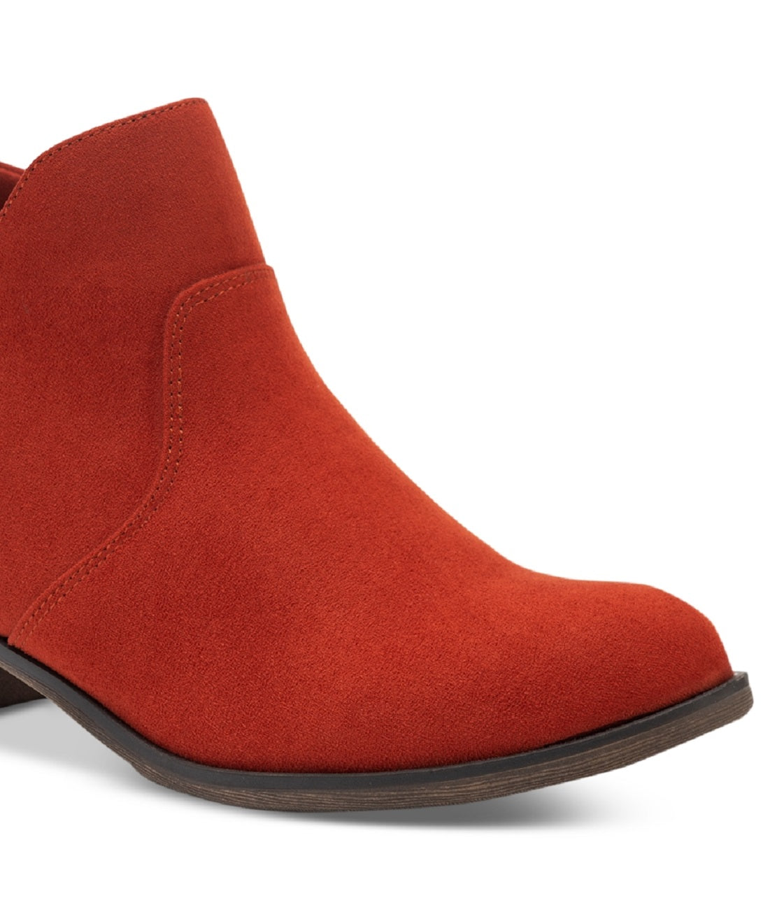 Botas femininas Sun + Stone Abby Double Zip, vermelhas, tamanho 6 M