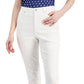 Jeans feminino estilo &amp; co, cintura alta, perna justa, tornozelo, branco, tamanho 8
