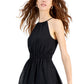 Vestido curto feminino com alças finas e decote em V da INC International Concepts, preto, tamanho X-G