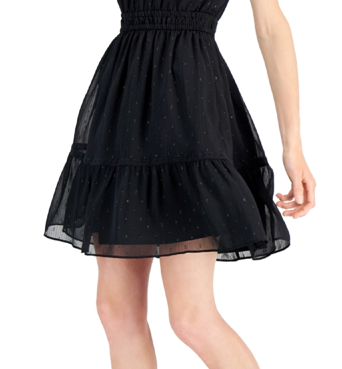 Vestido curto feminino com alças finas e decote em V da INC International Concepts, preto, tamanho X-G