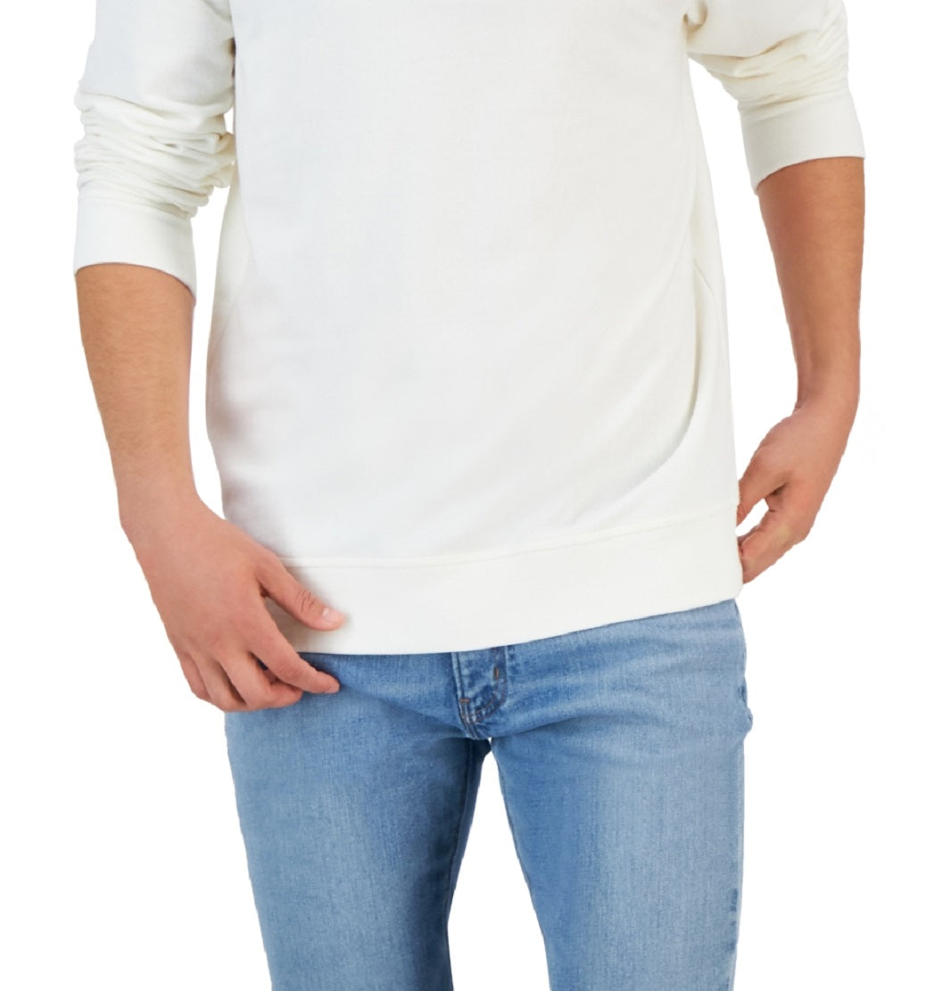 Suéter de lã sprilite com gola xale masculino Club Room, branco, tamanho grande