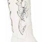 Botas femininas Wild Pair Lucah Western, brancas, tamanho 9,5M