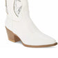 Botas femininas Wild Pair Lucah Western, brancas, tamanho 9,5M
