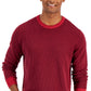 Suéter masculino de gola redonda bicolor Club Room, vermelho, tamanho médio