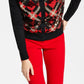 Cardigan feminino com lantejoulas e diamantes Charter Club, vermelho, tamanho grande