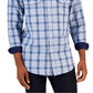 Camisa Masculina Club Room Dupla Face de Manga Longa Azul Tamanho X-G