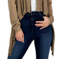 Cardigan feminino Cascade com frente aberta, marrom, tamanho grande, da INC International Concepts