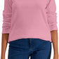 Camiseta feminina Karen Scott com gola canoa, rosa, tamanho extragrande