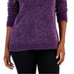 Karen Scott Suéter básico de chenille feminino roxo tamanho pequeno
