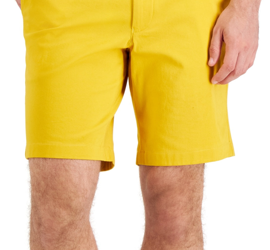 Shorts Club Room Masculino Regular Fit Way Stretch Amarelo Tamanho 44