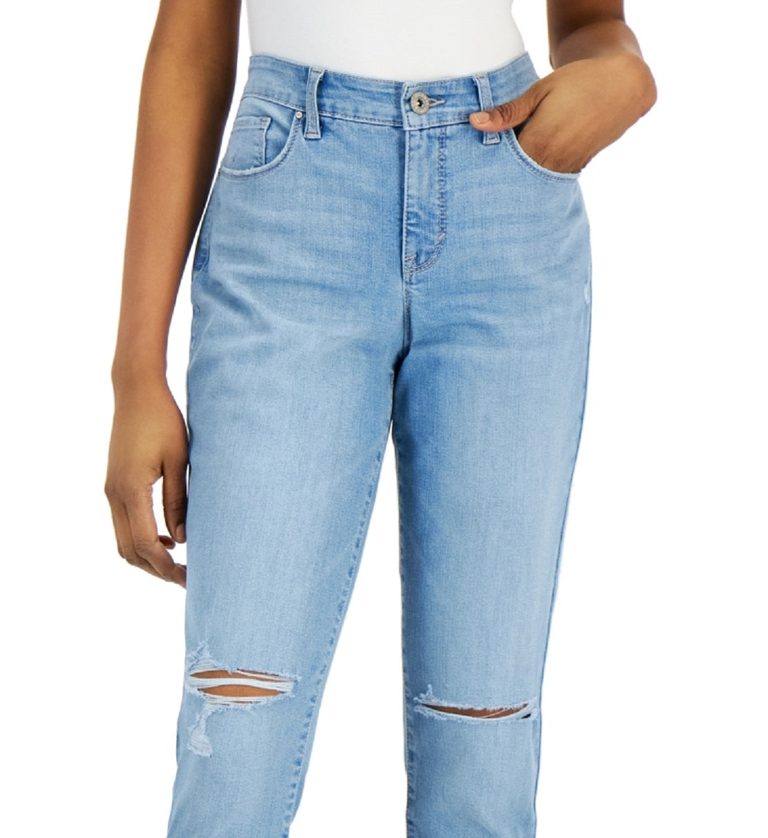 Calça jeans skinny feminina Style &amp; Co Curvy Fit, azul, tamanho 4