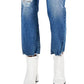 Calça jeans feminina rasgada, cintura alta, azul, tamanho 0, da INC International Concepts