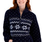 Suéter de lã feminino com zíper de um quarto da Style &amp; Co, azul, tamanho X-S