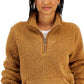 Suéter Sherpa Feminino Style &amp; Co Marrom Tamanho Pequeno Pequeno