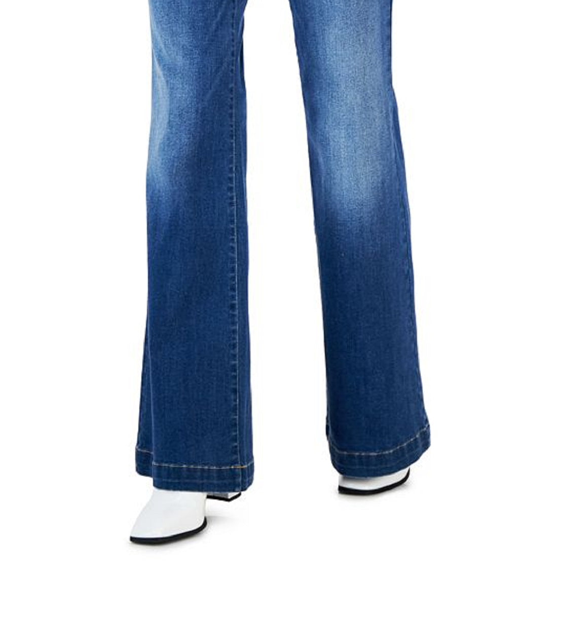 Calça jeans feminina de cintura alta e perna larga da INC International Concepts, azul, tamanho 10