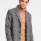 INC International Concepts Casaco xadrez Nicolas masculino preto tamanho grande