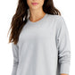 ID Ideology Top feminino Active Solid Crewneck Cinza Tamanho Grande