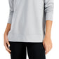 ID Ideology Top feminino Active Solid Crewneck Cinza Tamanho Grande