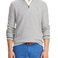 Suéter Polo Ralph Lauren Masculino de Algodão com Zíper de 1/4 Cinza Tamanho P
