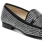 Sam Edelman Loraine Glitz Strass Bit Loafer Feminino Preto Tamanho 10 M