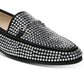 Sam Edelman Loraine Glitz Strass Bit Loafer Feminino Preto Tamanho 10 M