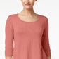 Top de chiffon feminino Style &amp; Co, rosa, tamanho X-S