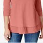 Top de chiffon feminino Style &amp; Co, rosa, tamanho X-S