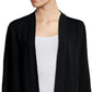 Cardigan feminino Anne Klein Malibu com frente aberta, preto, tamanho extrapequeno