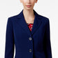Blazer feminino Kasper de dois botões, azul, tamanho 6