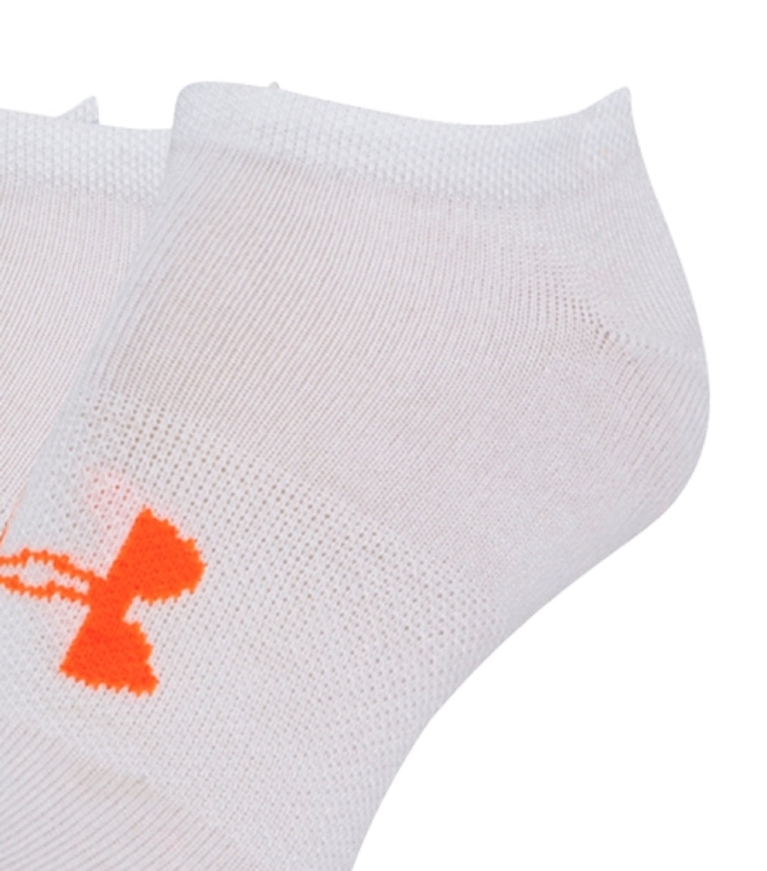 Pacote com 6 meias Under Armour femininas, invisíveis, brancas, tamanho 9-11