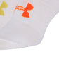 Pacote com 6 meias Under Armour femininas, invisíveis, brancas, tamanho 9-11
