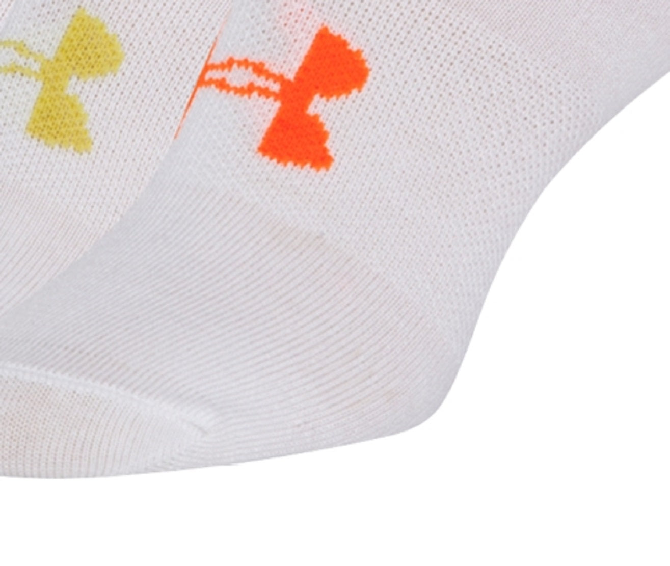 Pacote com 6 meias Under Armour femininas, invisíveis, brancas, tamanho 9-11