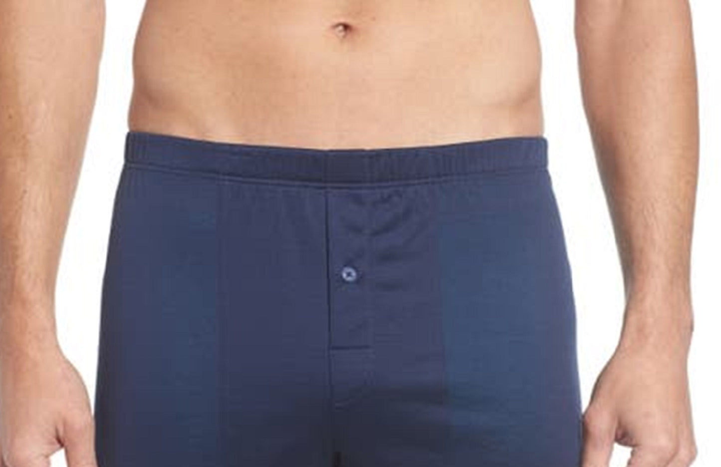 Boxers esportivos de malha de algodão masculinos Hanro, azul, tamanho extragrande
