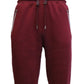 Calça jogger slim fit masculina Galaxy By Harvic com bolsos com zíper, vermelha, tamanho X-G