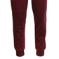 Calça jogger slim fit masculina Galaxy By Harvic com bolsos com zíper, vermelha, tamanho X-G