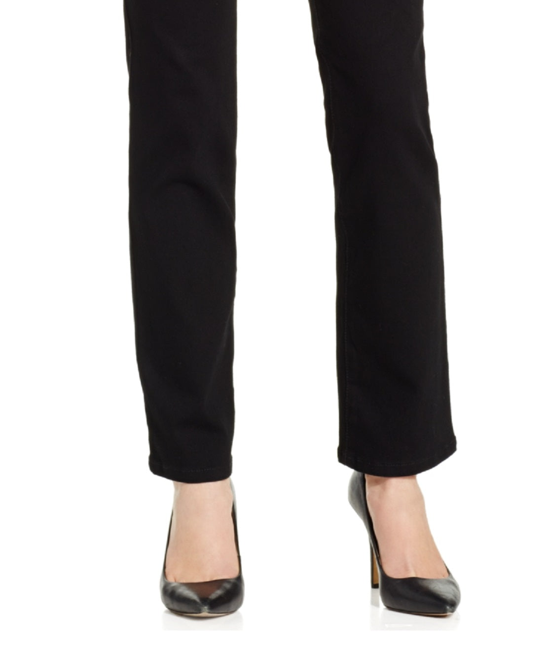 Calça jeans curta feminina Charter Club Lexington Tummy Control com perna reta, preta, tamanho 6