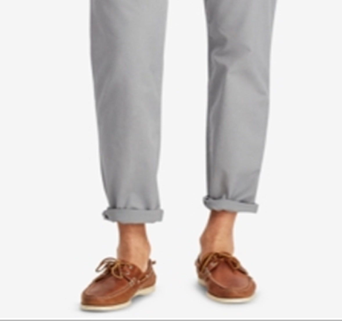 Calça chino reta masculina Ralph Lauren, cinza, tamanho 34x32