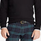 Polo Ralph Lauren Suéter Masculino Texturizado com Zíper de 1/4 Preto Tamanho X-G